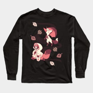 Tanukitsu rainy day in mocha flavor Long Sleeve T-Shirt